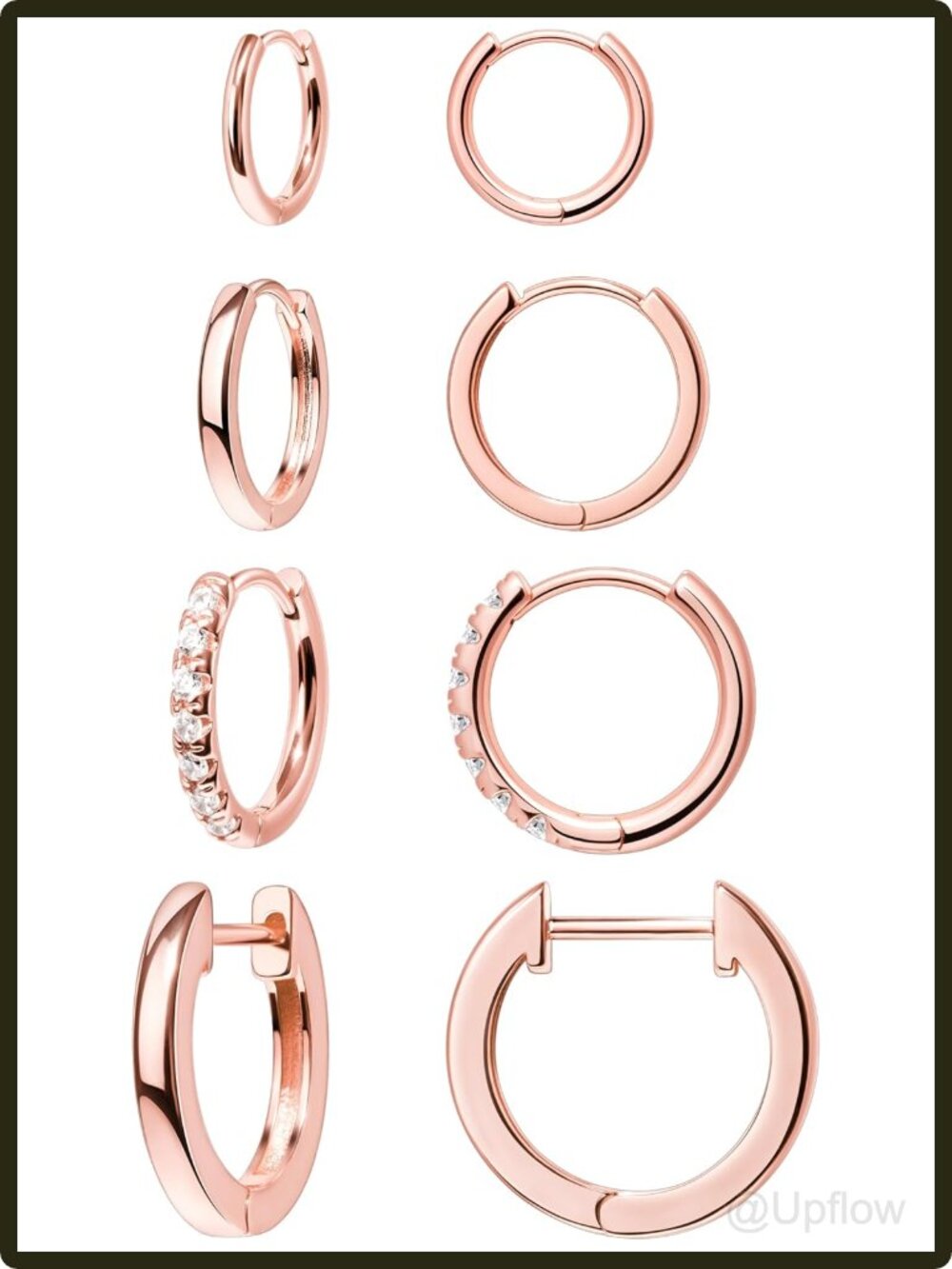 Small Gold Plated Huggie Hoop Earrings Set Women's Lightweight Hypoallergenic